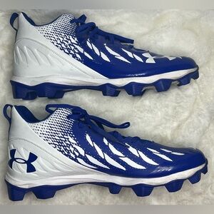 Under Armour Blue and White Athletic Cleats
